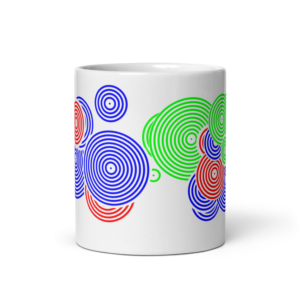 White glossy mug