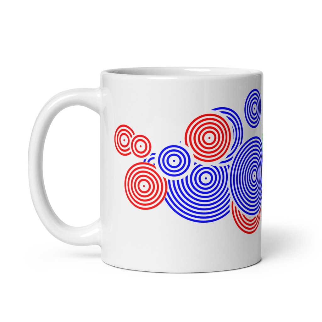 White glossy mug