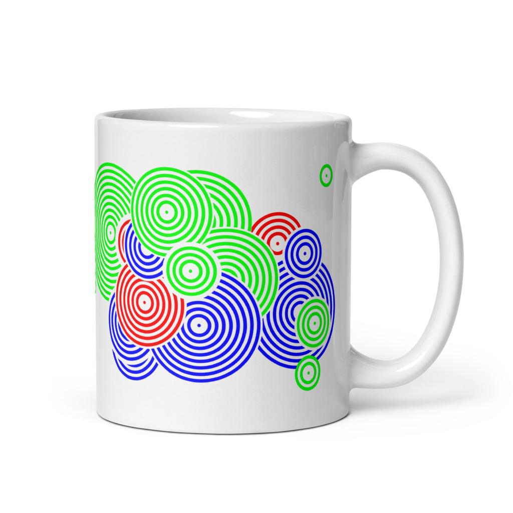 White glossy mug
